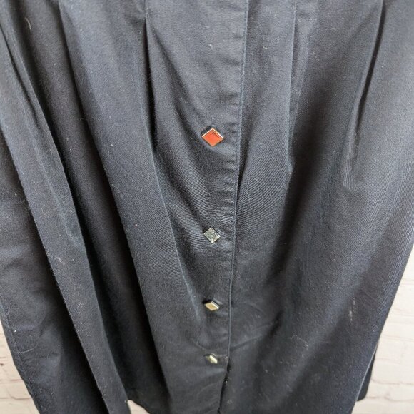 Alfani Sleeveless Black Dress w/ Silver Stud Buttons - Size 2 - Picture 5 of 9